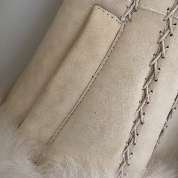 Alexander McQueen collectors fitted shearling, criss cross stitch Circa 2005 - Picture 14 of 16